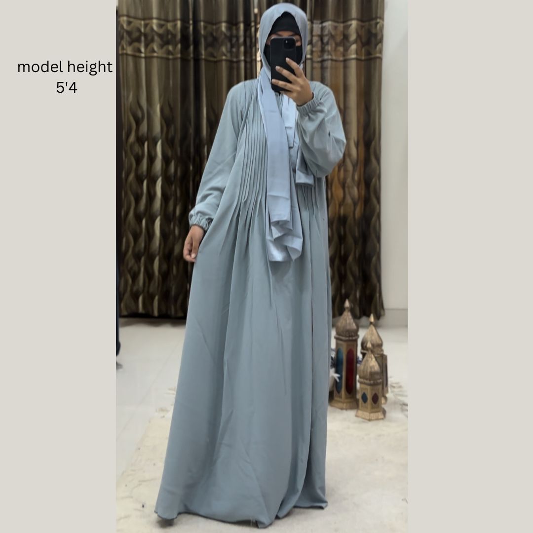 Light Blue Abaya with matching Hijab – Iznayab