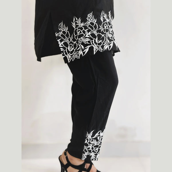 Black (embroidery)  Co-Ord set