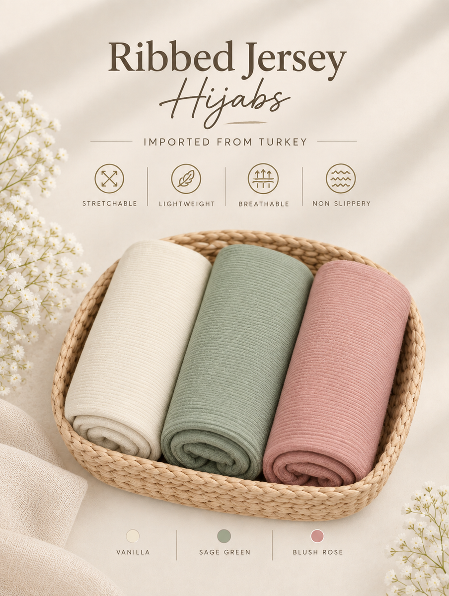Ribbed Jersey HIjab Combo card D