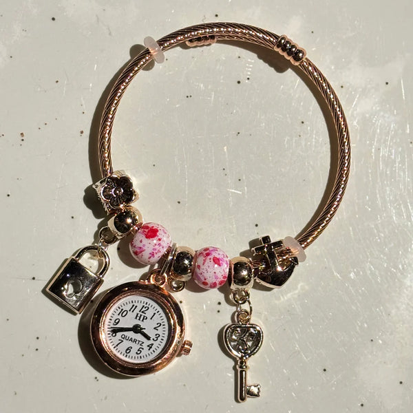 Bracelet Watch-Lock and Key (gold)