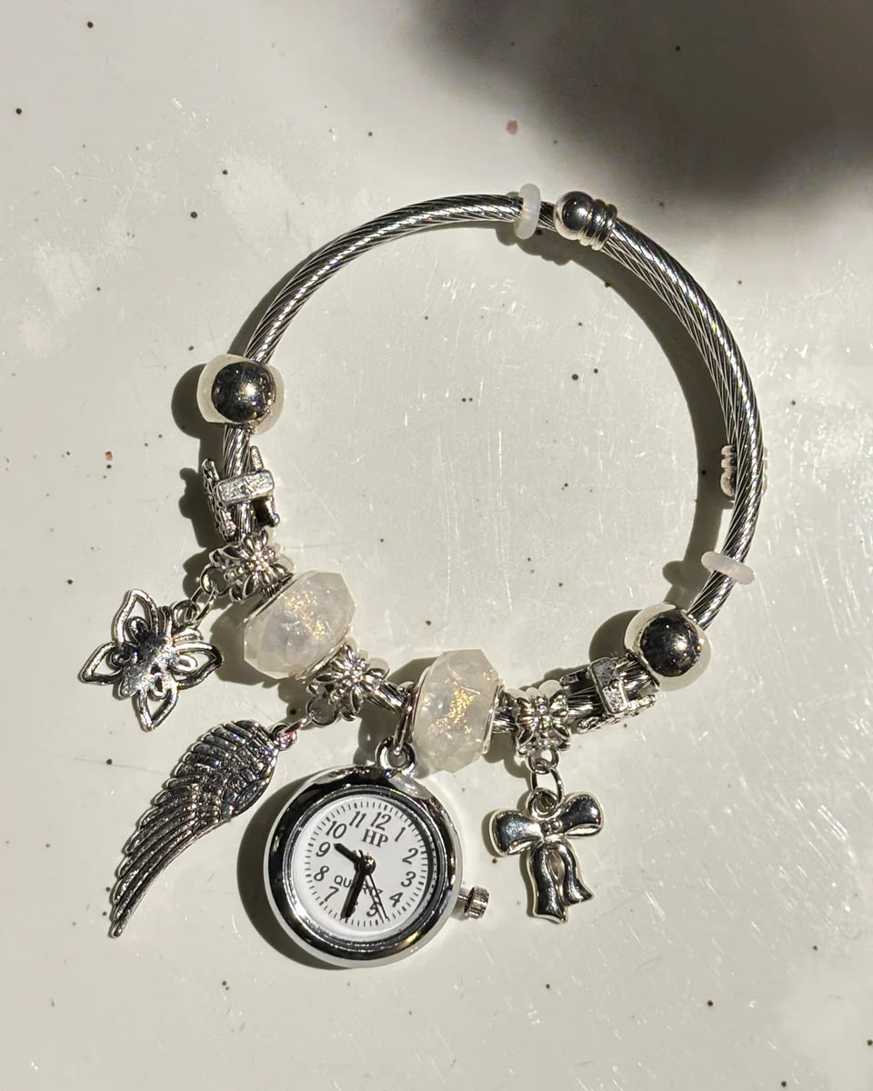 Bracelet Watch-Wings, Butterfly (silver)