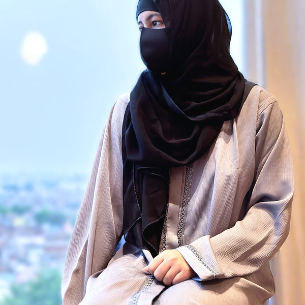 Grey  Abaya