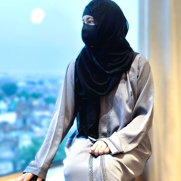 Grey  Abaya