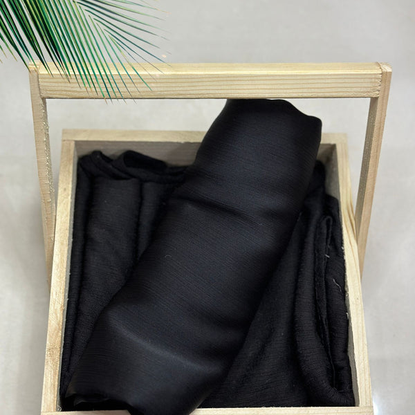 Black Muna Satin Hijab