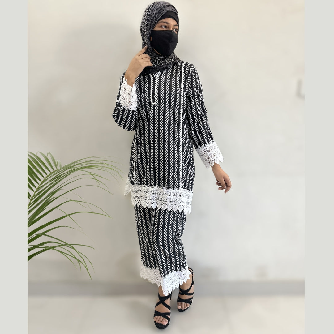 Black and white pattern Co-Ord set