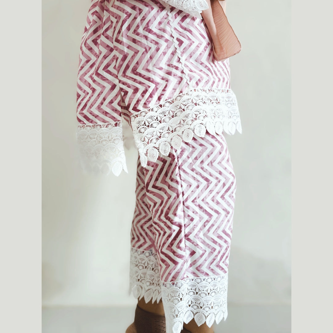 Pink and white pattern Co-Ord set