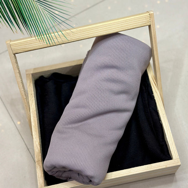 Lavender Ribbed Jersey Hijab