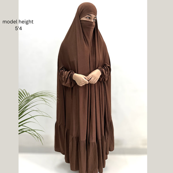 Coffee/Brown One Piece Jilbab Set