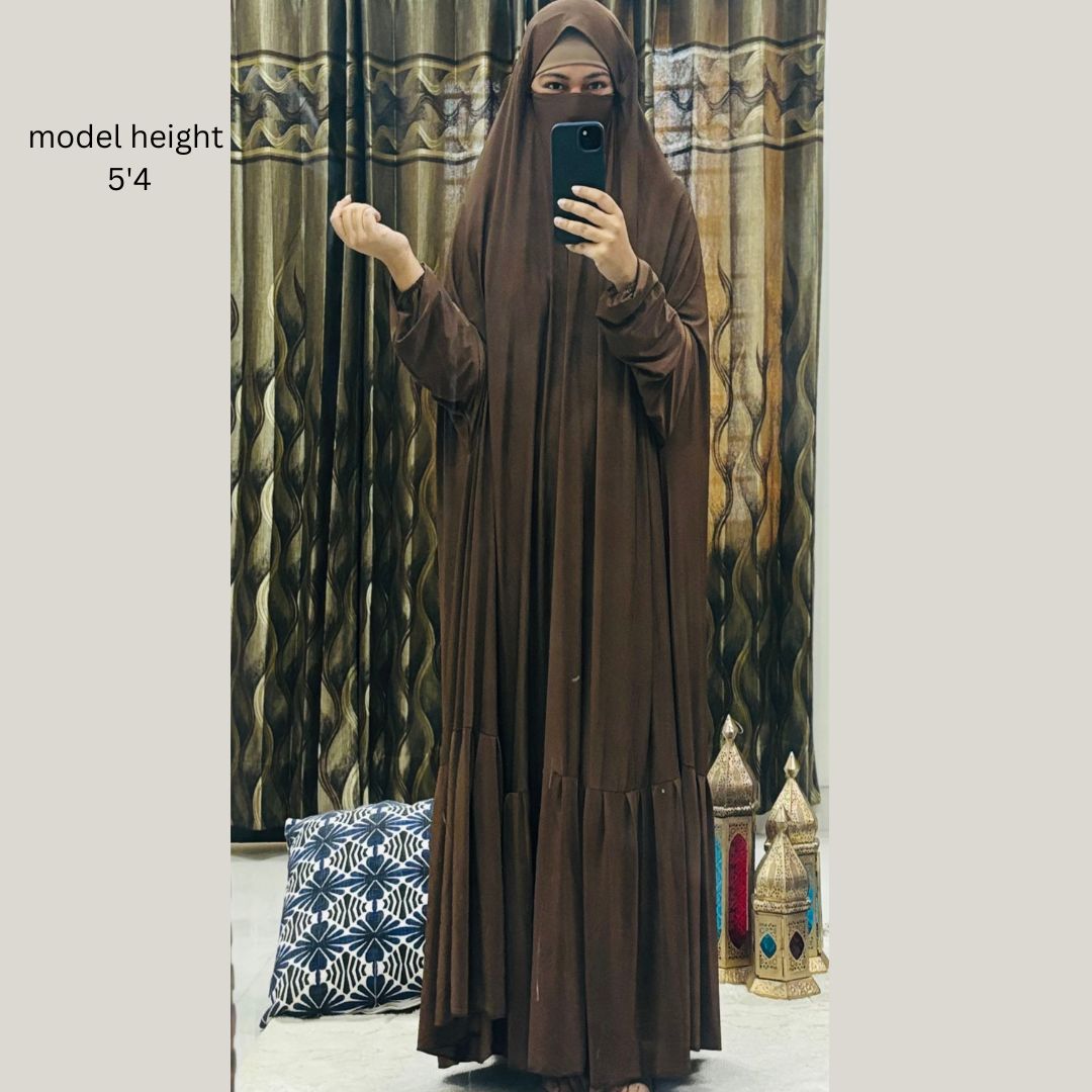 Coffee/Brown One Piece Jilbab Set – Iznayab