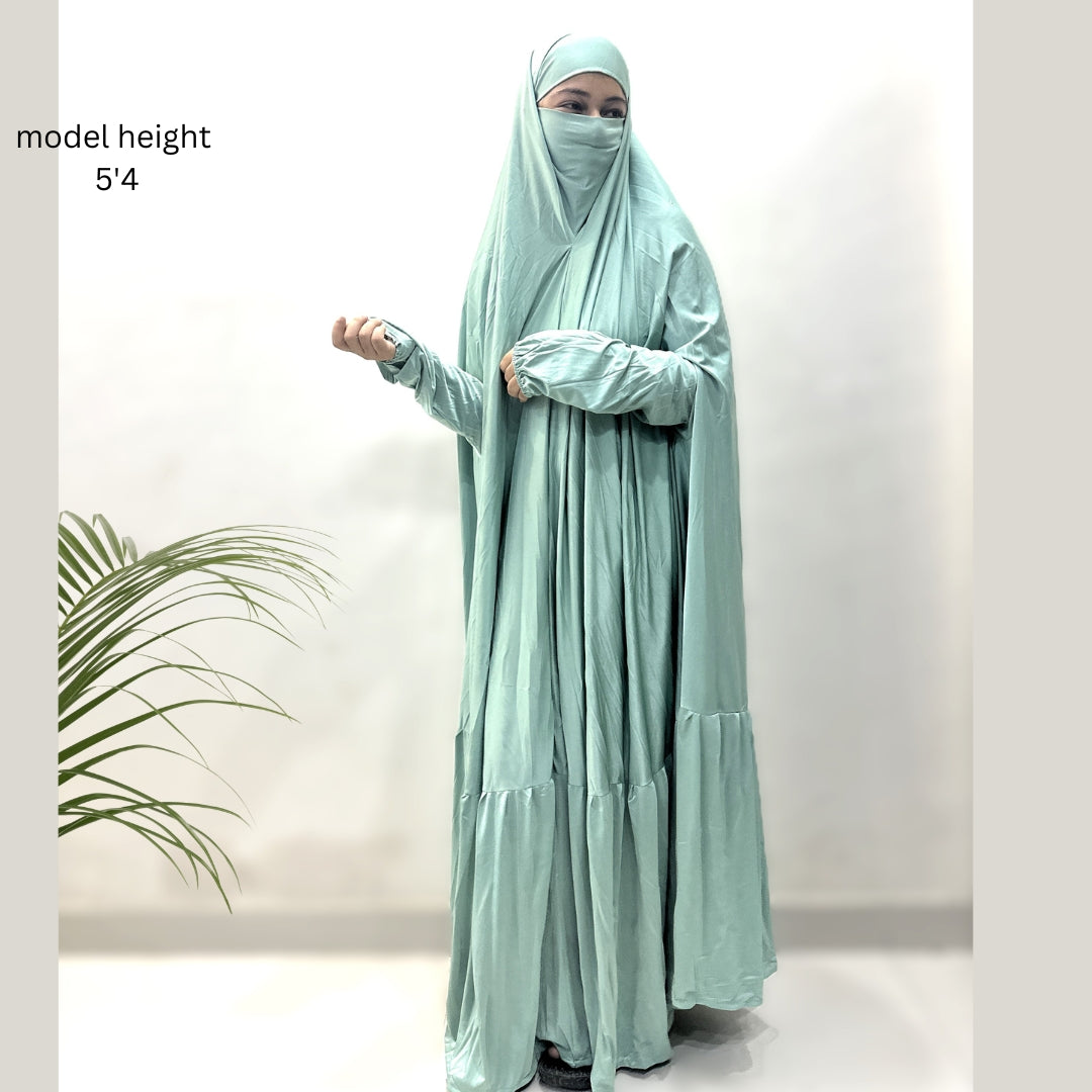 Sage Green One Piece Jilbab Set
